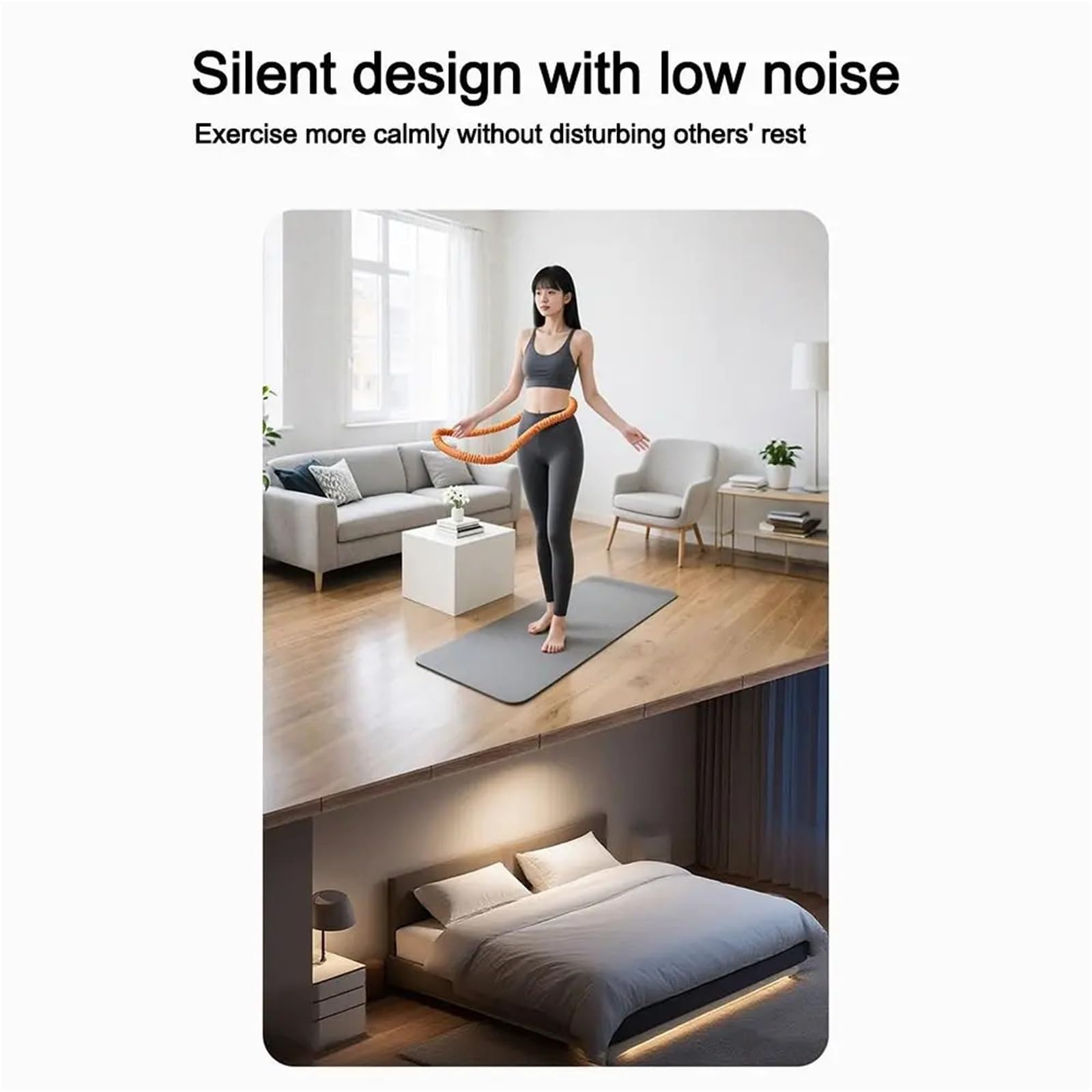 Pieghevole Hula Hoop Tubo pieghevole a molla Cerchio for yoga Rimbalzo Fitness Trainer for la vita in tessuto non for esterni per la perdita di peso