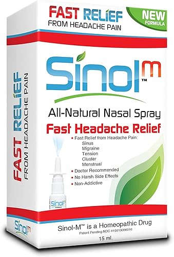 Miniatura 1 de Spray de alivio del dolor de cabeza Sinol, tensión de clúster de migraña (0.5fl oz)