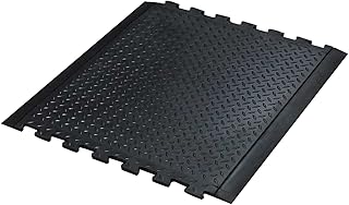 Center Section ComforTread FM9 ESD Anti Fatigue Rubber Floor Mat | Diamond-Plate for ESD Safe Work Areas | 1/2 Inch Thick Conductive Mat | Center