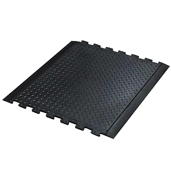 Center Section ComforTread FM9 ESD Anti Fatigue Rubber Floor Mat | Diamond-Plate for ESD Safe Work Areas | 1/2 Inch Thick Conductive Mat | Center