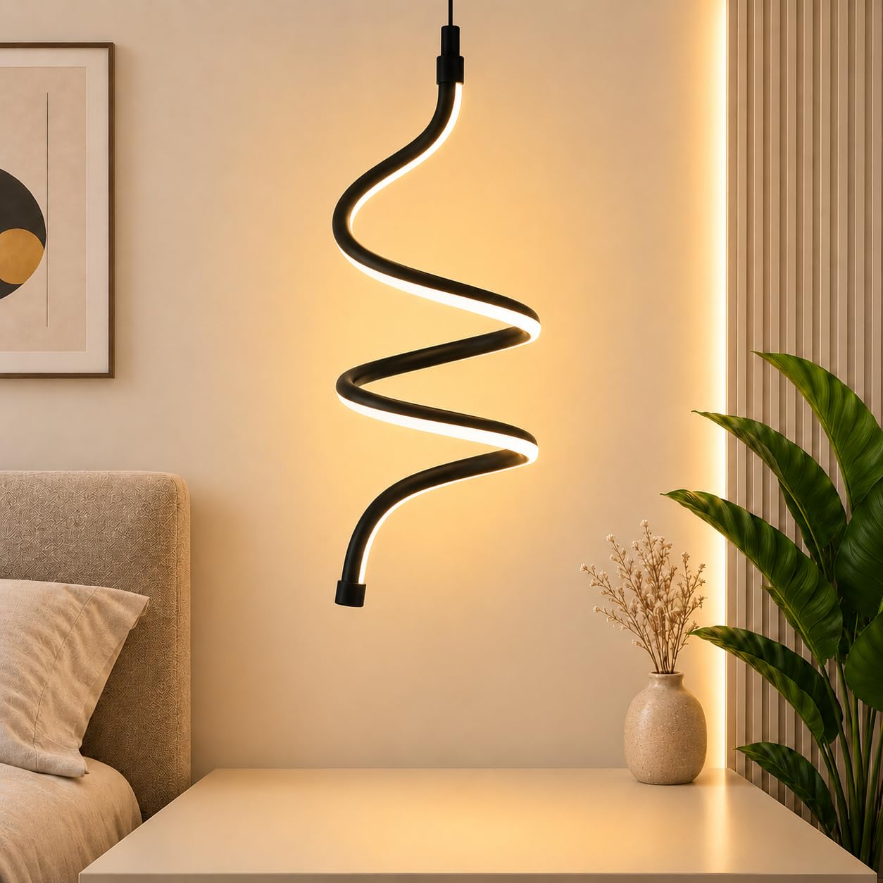 Halonix Thunder Pendant Light | 3-in-1 Adjustable Color (Warm White, Natural White & Cool White) | Decorative Hanging Light | Chandelier | Fancy Ceiling Light | Decorative Light.-image-40