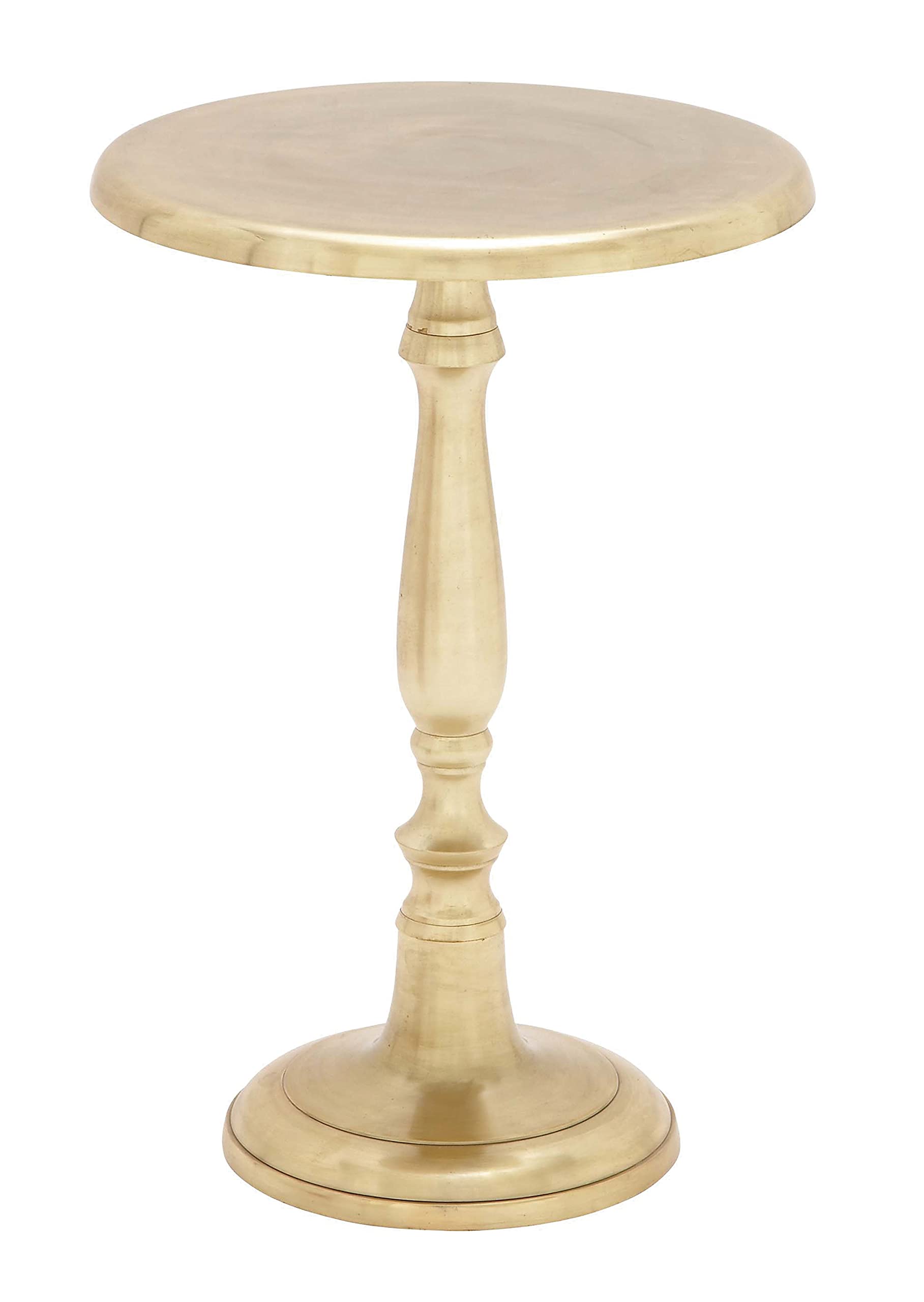 Deco 79 Aluminum Small Accent Table, 15" x 15" x 22", Gold