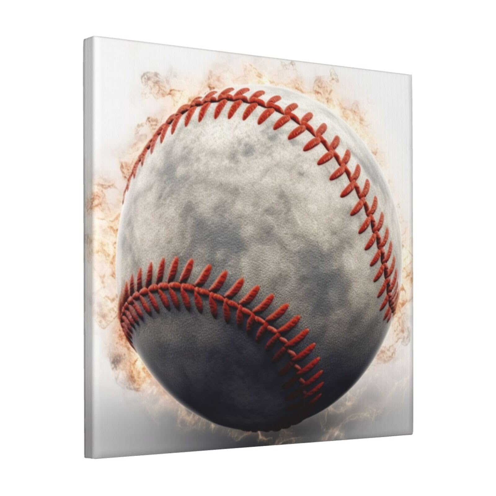 FodPand baseball Canvas Wall Art for Living Room Wall Decor 12"x12" Modern Artwork Painting Pictures Hanging Canvas Prints Aesthetic Wall Art for Bedroom Bathroom Office Wallart Decor
