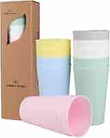 Bicchieri In Plastica Riutilizzabili Set Da 6 - Infrangibili, Senza BPA, Lavabili In Lavastoviglie - 6 Colori