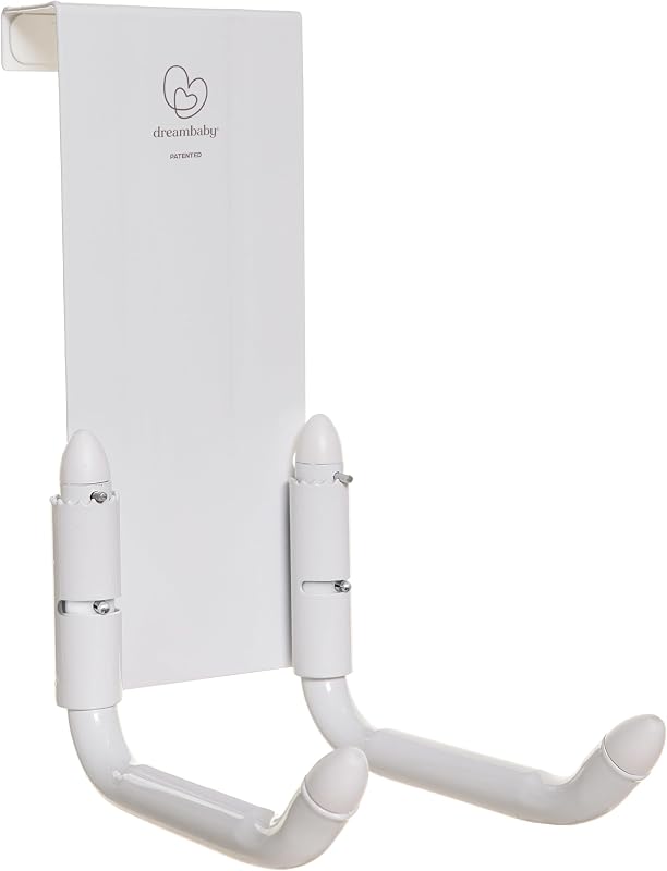 Dreambaby Stroller Storage Hook - Over the Door Stroller Hanger | Over the Door Storage - No drill - Adjustable Arms - Heavy-duty 50 Lb Capacity - Keeps Strollers Organized & Off The Floor
