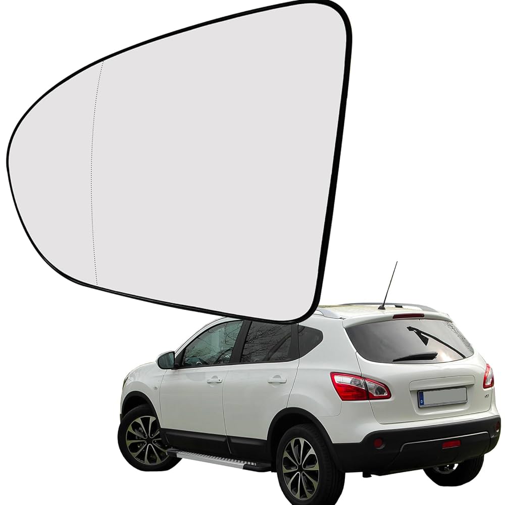 SENZEAL Wing Mirror Glass Heated Left Passenger Side For Nissan Qashqai J10 2006 2007 2008 2009 2010 2011 2012 2013 96302BR72A 96301BR72A (Left