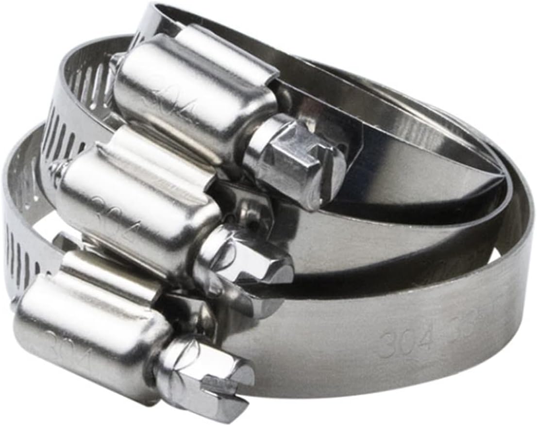 Adjustable Hose Clamps kit, Adjustable Stainless Steel Screw Band Gas Pipes Hose Clamps Pipe Clamp Worm Gear Clip