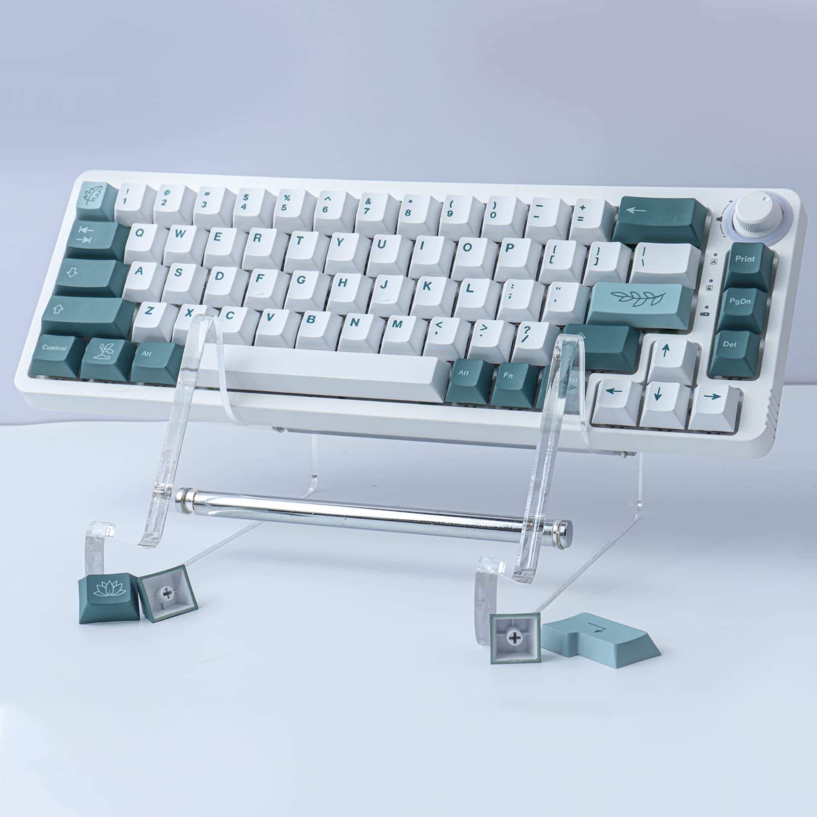 Sunzit PBT Keycaps 100 Touches Cherry Profile Dye Sublimation Botanical Keycaps pour Disposition ISO/ANSI 61/64/68/87 Gateron MX Commutateurs Clavier mécanique