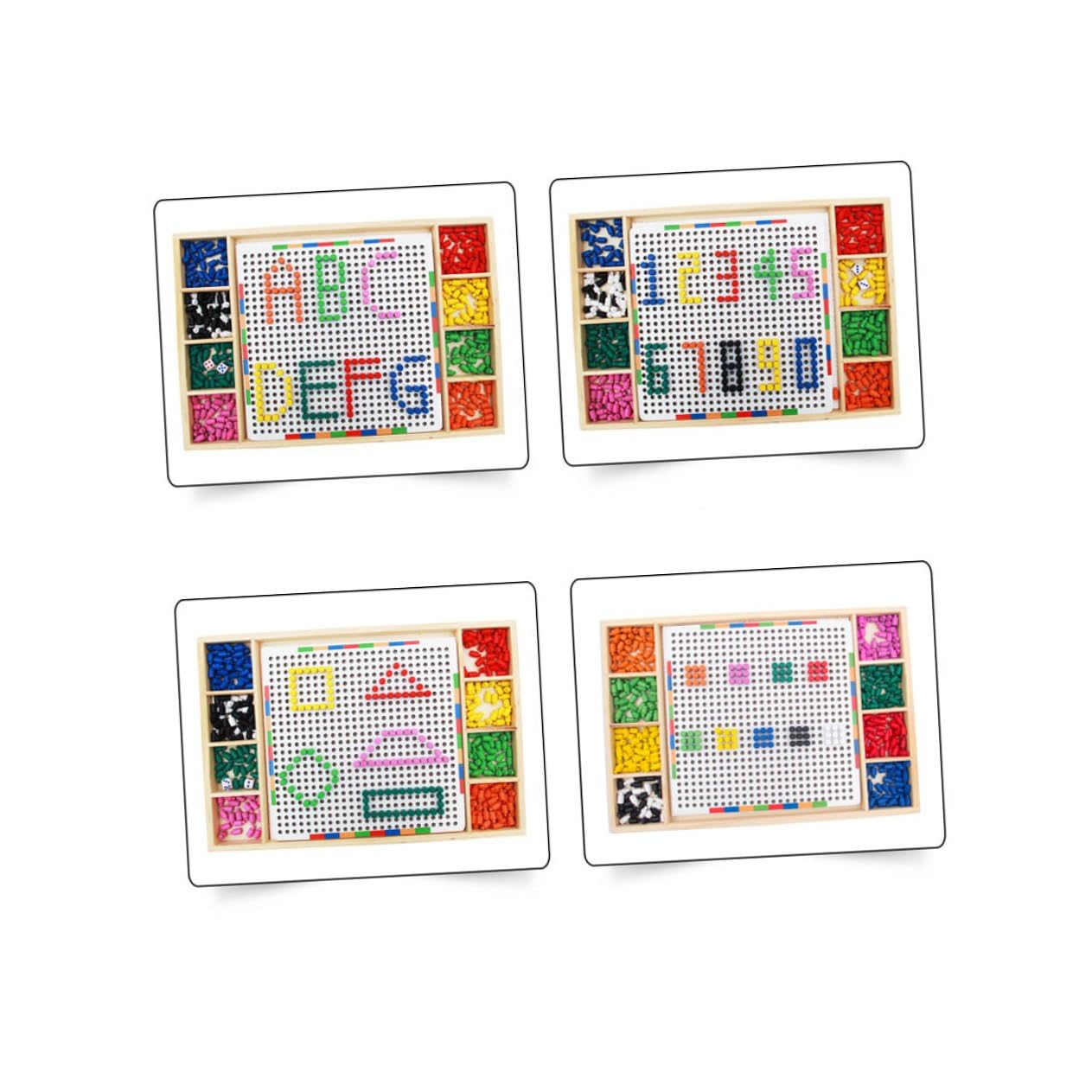 SOIMISS Gioco Educativo Chiodini a Forma di Fungo per Bambini, in Plastico Bianco, Arricchisce Creatività e Immaginazione, per Compleanni e Vita Quotidiana
