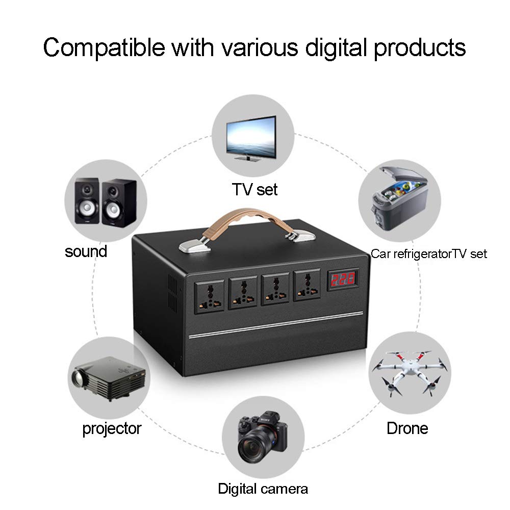 100000mAH generatore Portatile Batteria al Litio Ricaricabile Pacchetto Generatore, 12V, Uscita USB off-Grid Alimentatore per CPAP Campeggio di Emergenza Backup