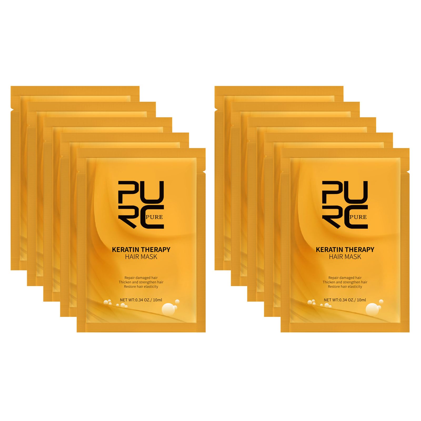 Keratin Hair Mask Deep Conditioner Keratin Hair Treatment Mask Collagen Hair Treatment Trengthens Hair Reduce Frizz and Tangles Restores Elasticity and Shine 10pcs