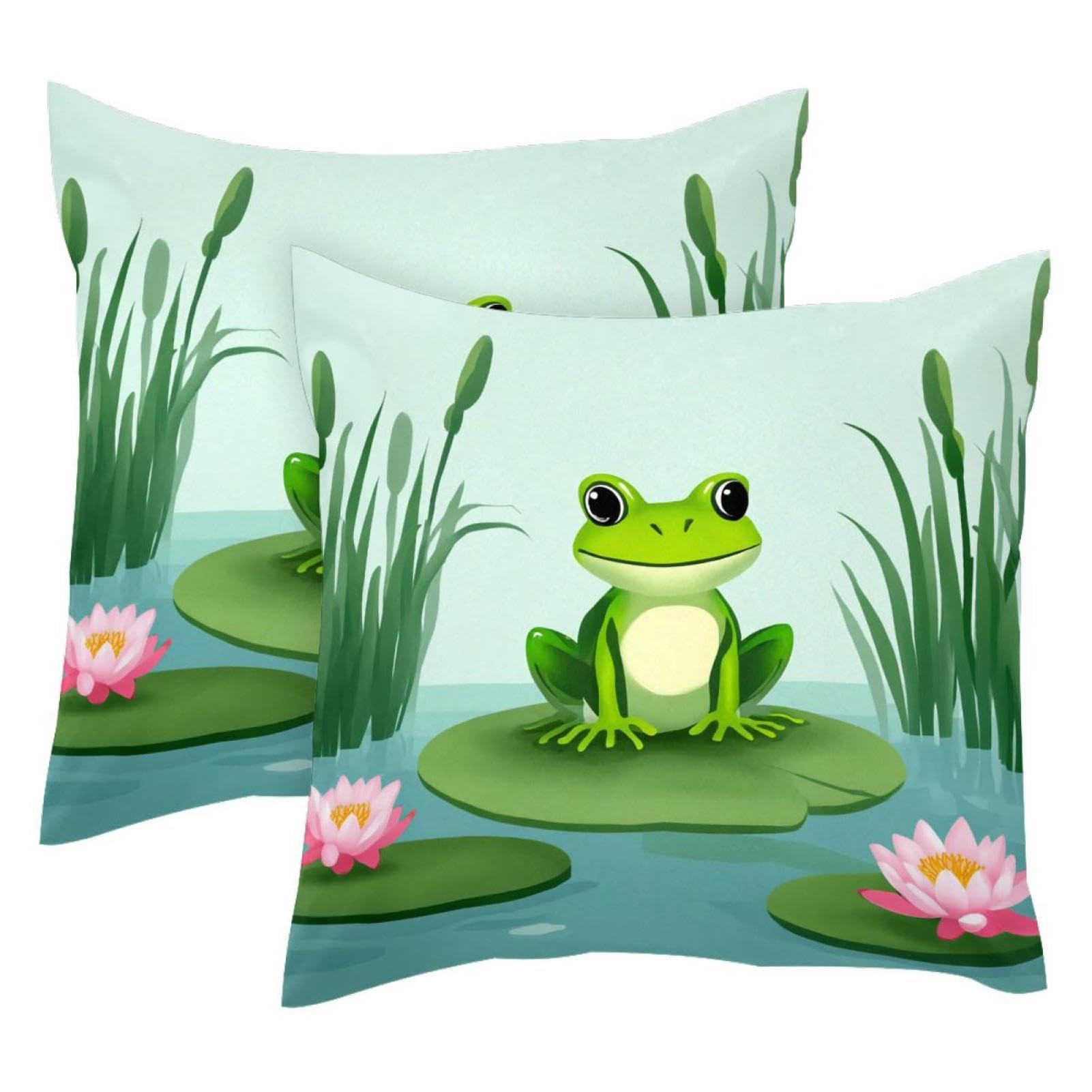 Fundas de cojín de terciopelo con ranas: dale un toque natural y moderno a tu salón