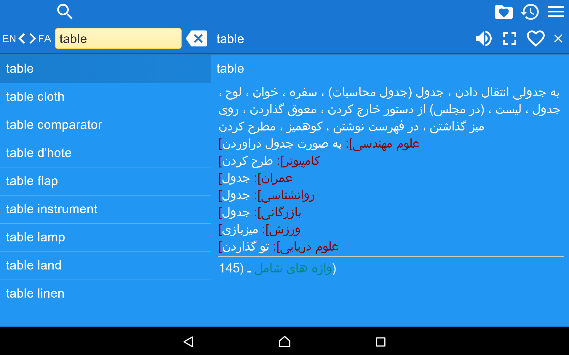 English Persian Dictionary Free App on Amazon Appstore