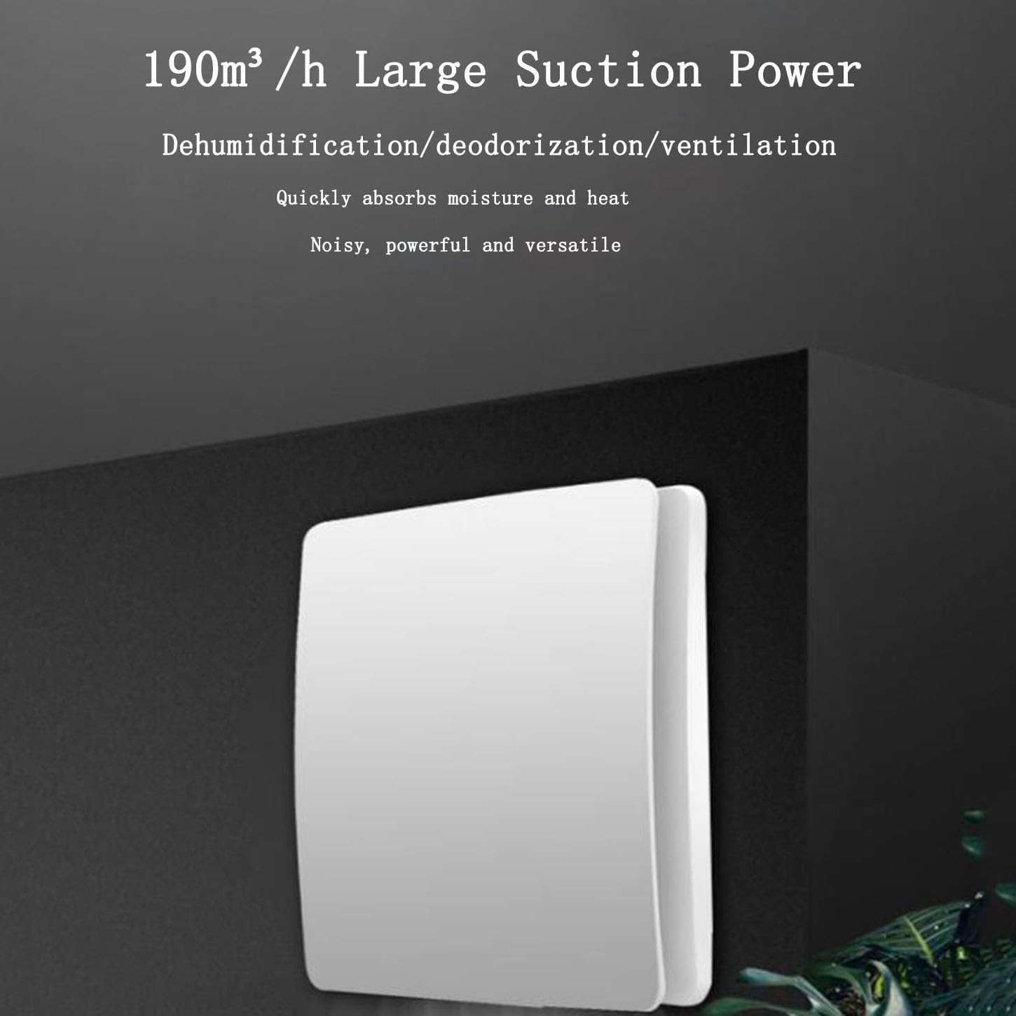 Aspiratore Bagno,Estrattore Aria, 162X158mm, Foro 100mm, Profondità 105mm, 15W 230V 50Hz, 98m³/h 35dB