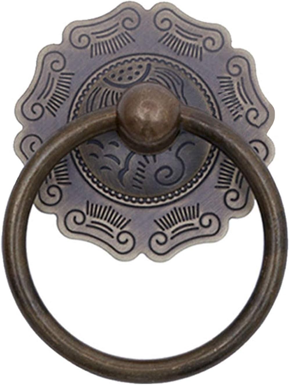 Deluxe Wall Decor Restorer Supply Vintage Cabinet Handle Front Door Yard Farm Cottage Gate Knockers Decor Classic Oriental Small Pull Ring Diameter 7.5cm Access for Handcrafted (2) (1)