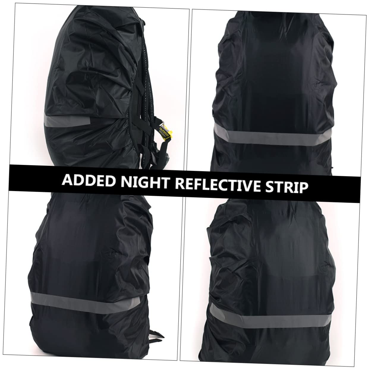 BRIGHTFUFU 2pcs Waterproof Backpack Rain Cover Reflective Outdoor Backpack Raincoat Night Easy to Clean Lightweight for Hiking and Traveling