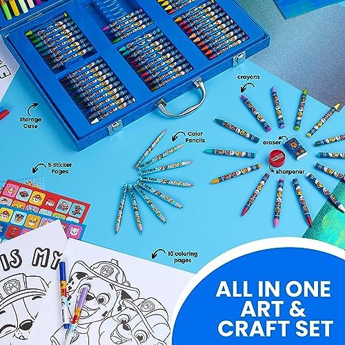 Paw Patrol Art Set for Kids Colouring Pencils Felt Tip Pens Crayons Stationery Crafts for Girls Boys Art Supplies Preschool Travel 130 Pcs Gift Set - Image 3