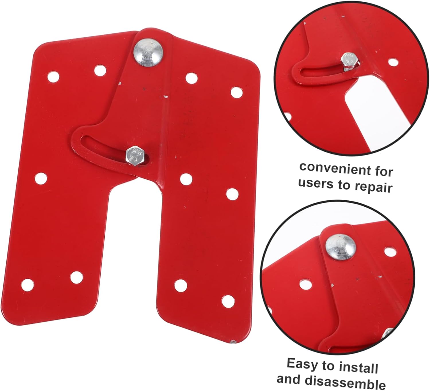Veemoon 2pcs Attic Ladder Hinge for Loft Bed Step Ladder Parts Lightweight Hinge for Home Stairs Red Limiting Kit