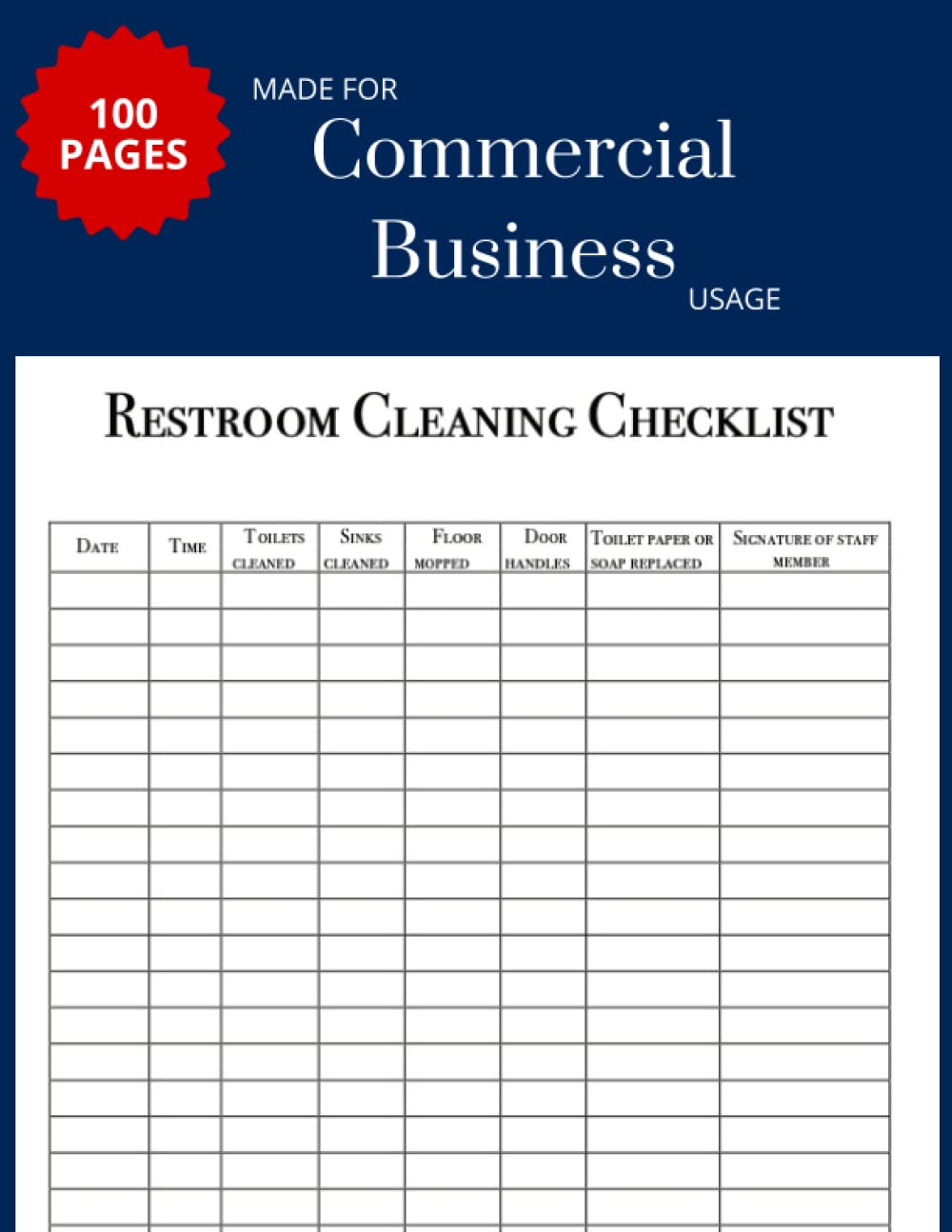 Buy Restroom Cleaning Checklist Bathroom Cleaning Checklist for