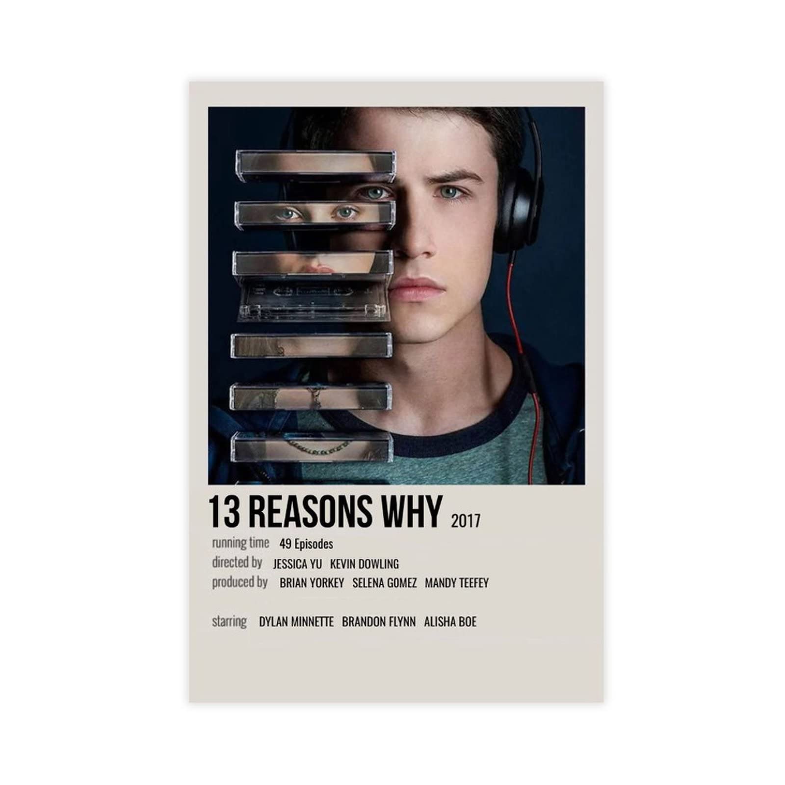 13 Reasons Why American Drama Poster Canvas Poster Bedroom Decor Sports Landscape Office Room Decor Gift Unframe： 12x18inch(30x45cm)