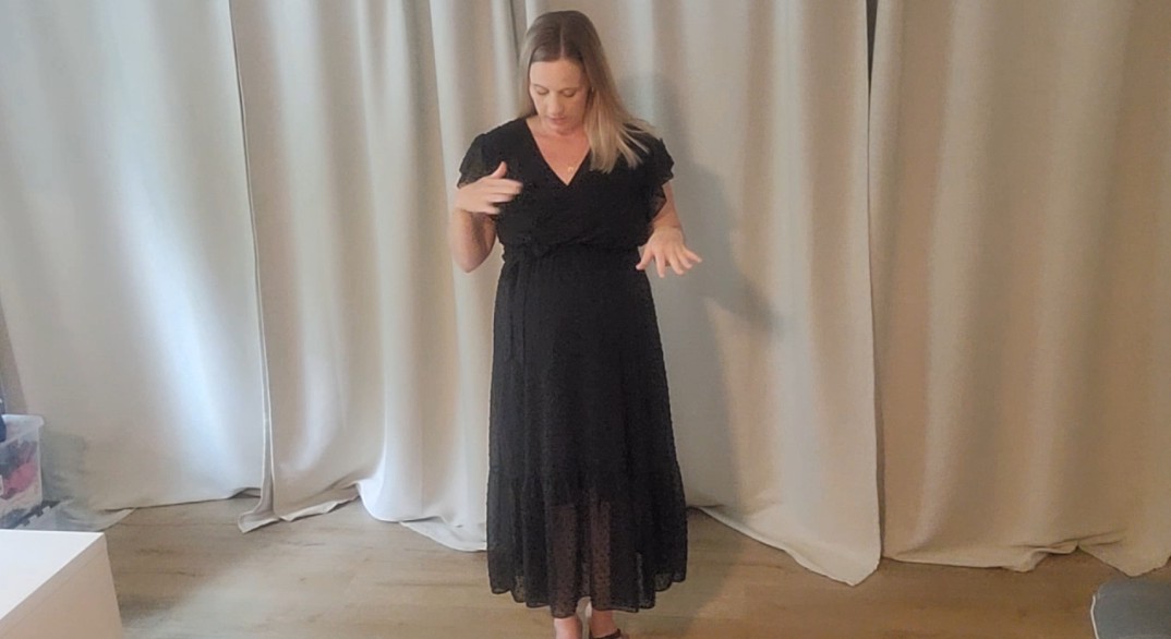 Watch Sizing and Fit - black dress, versatile and comfy on Amazon Live
