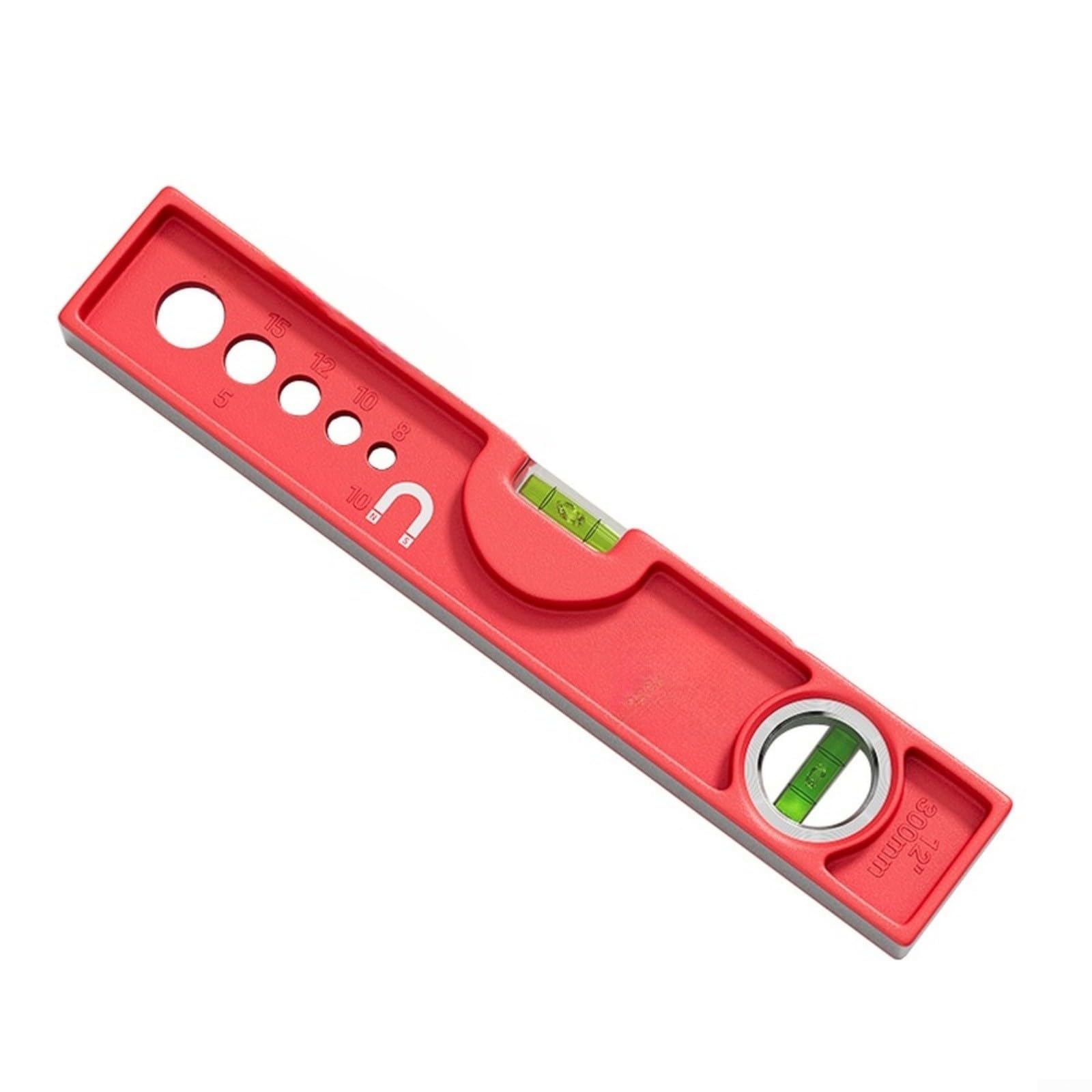 Righello magnetico in lega di alluminio, per strumento di misurazione di precisione con fori ausiliari per allineamento verticale e orizzontale (600 mm)