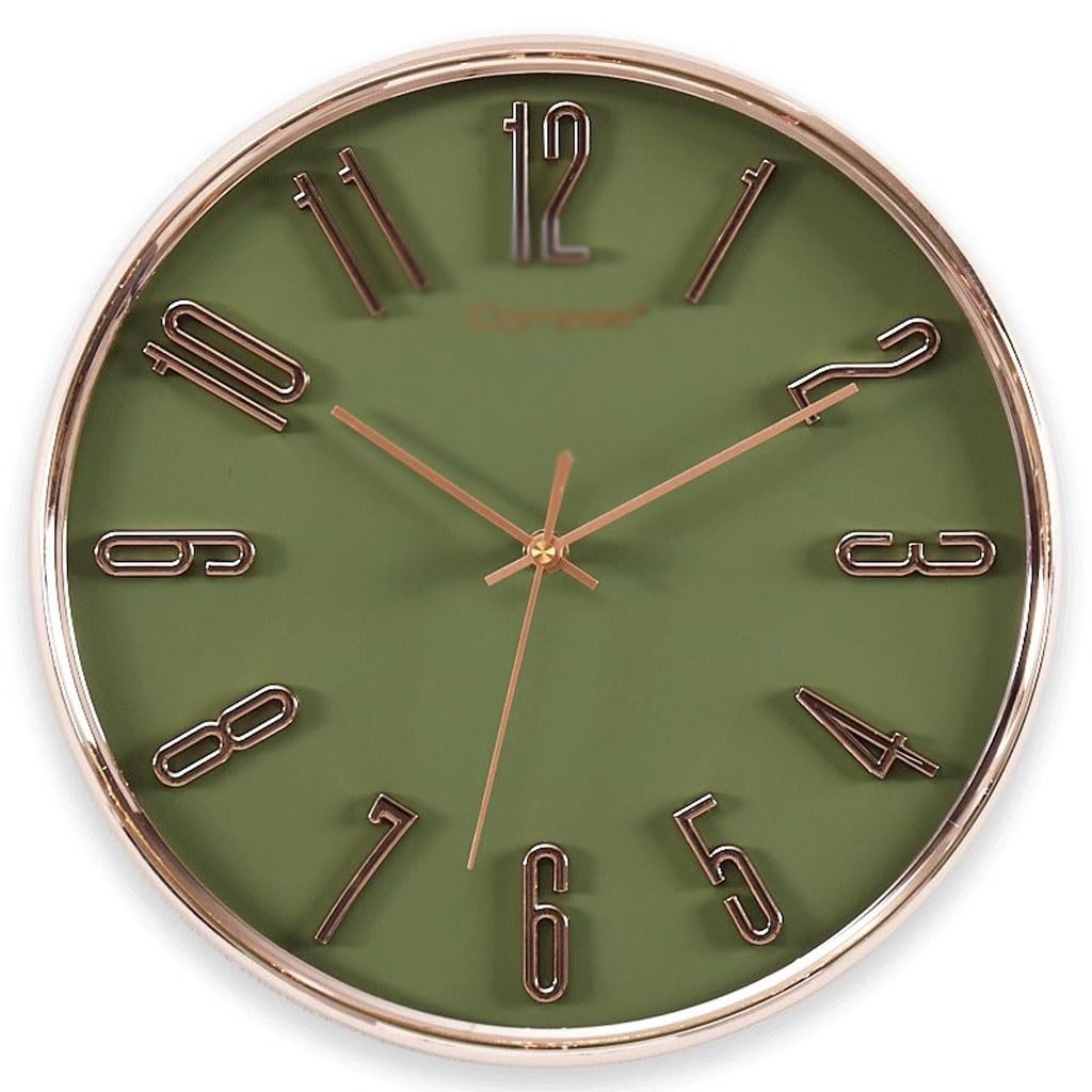 EINES Silent Decorative Wall Clock Living Room Wall Clock Simple Home Clock Modern Quartz Clock Easy to Read