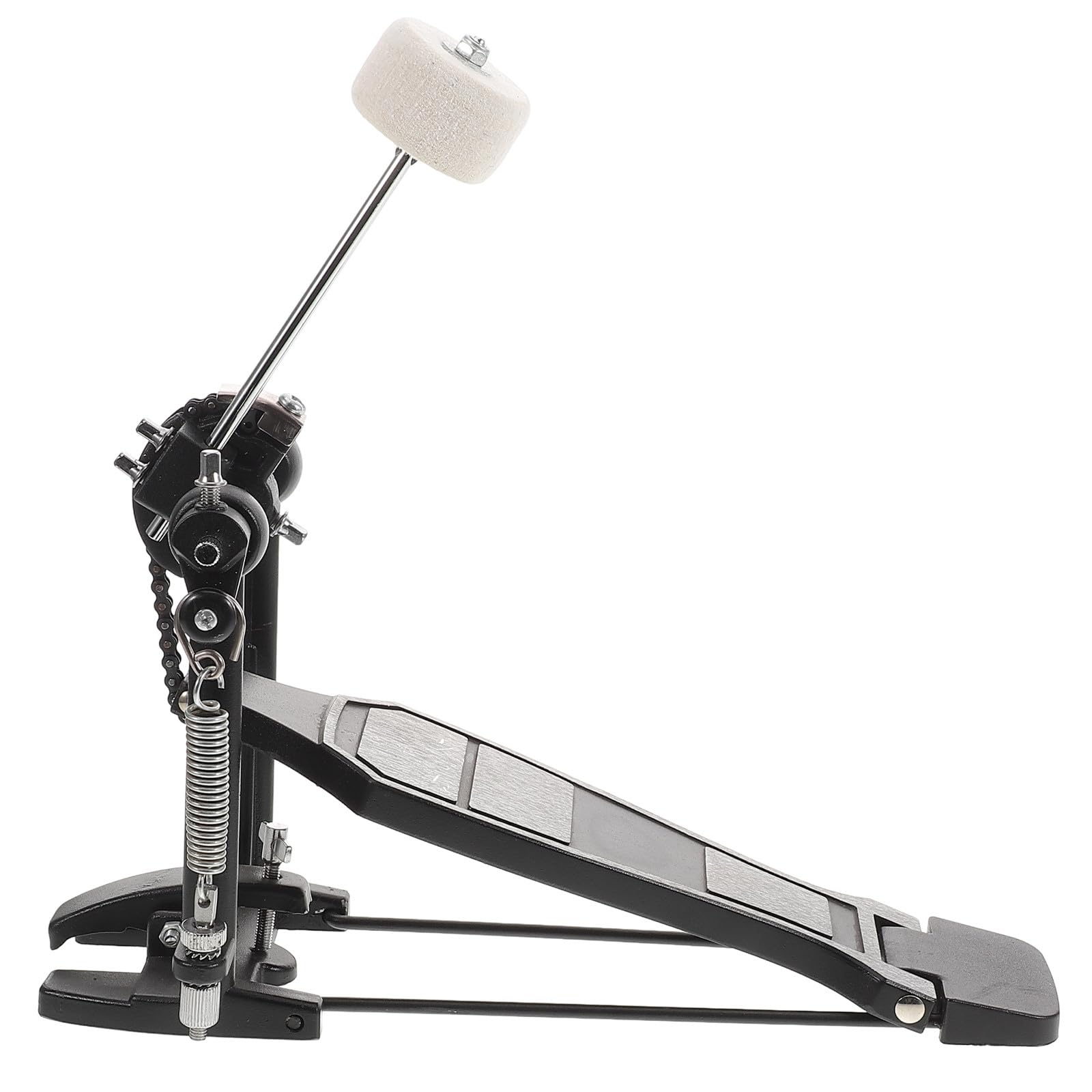 TOYANDONA Pedale per Cassa in Lega di Alluminio con Catena Singola Resistente per Batteria Acustica e Jazz, Accessorio Professionale per Esercitarsi Sul Tamburo