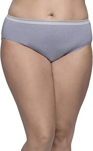Miniatura 2 de Fit for Me Womens Plus Heather Assorted Cotton Hi-Cut Underwear, 6