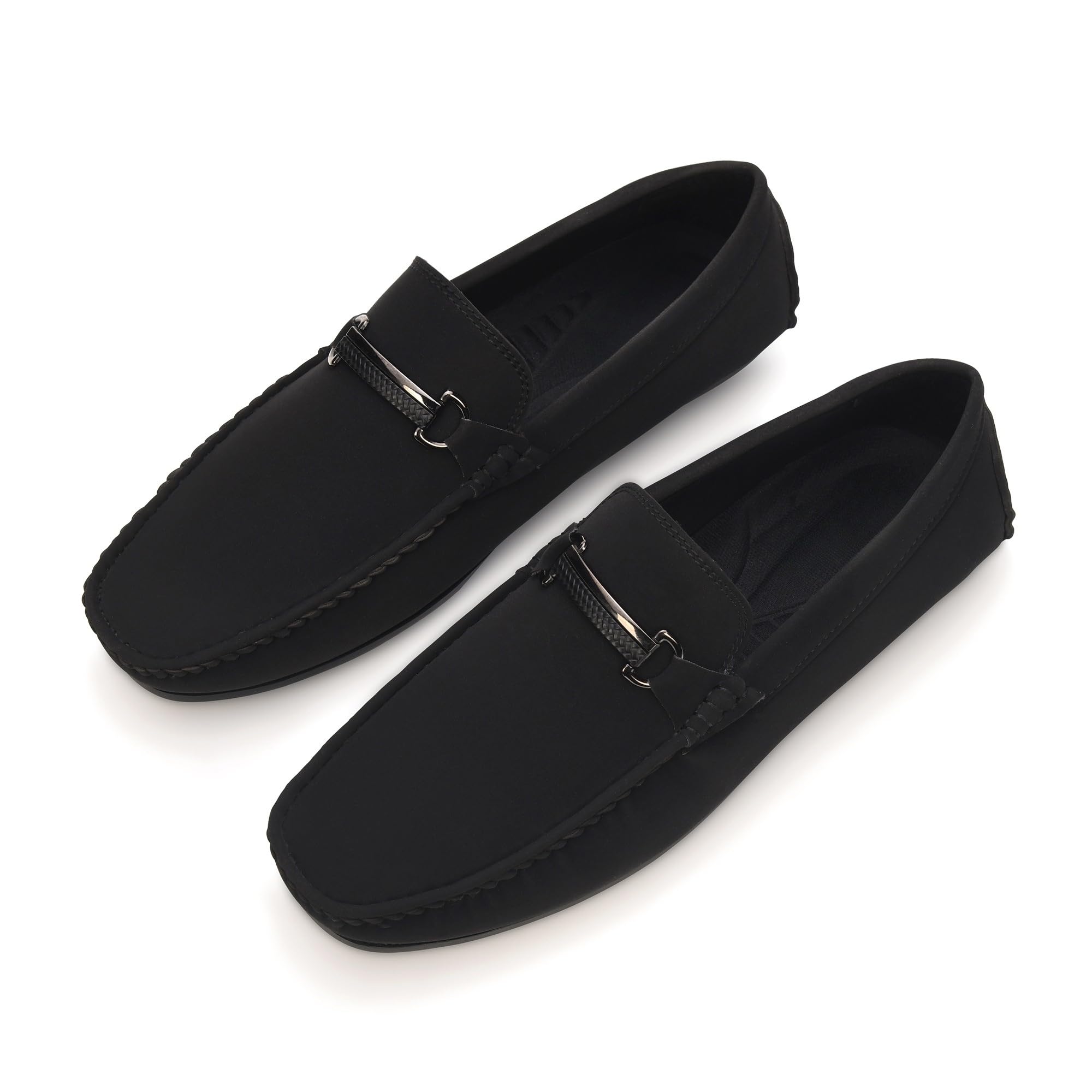 stephorn Men’s Suede Slip-On Loafers | Horsebit Buckle Design | Memory Cushion Insole & TPR Sole | Lightweight Comfort Ethnic-Casual Shoes for Kurta & Trousers-picture-51