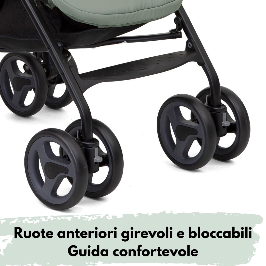 Joie Nitro LX – Passeggino e passeggino sportivo, solo 7,7 kg, passeggino da viaggio con funzione reclinabile, sospensione singola e schienale regolabile, con protezione da pioggia e insetti