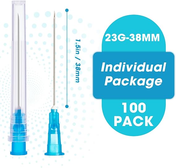 23G 38MM Stainless Steel Dispensing Accessories,Scientific Measuring and Industrial Use,Individually Packed(100 PCS)