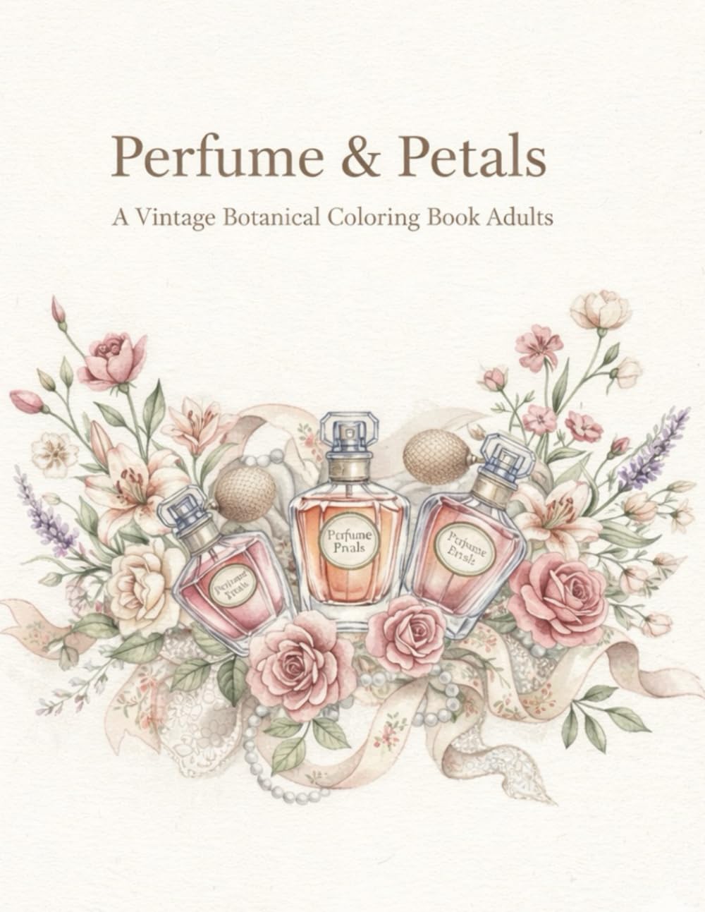 Perfume & Petals: A Vintage Botanical Coloring Book for Adults