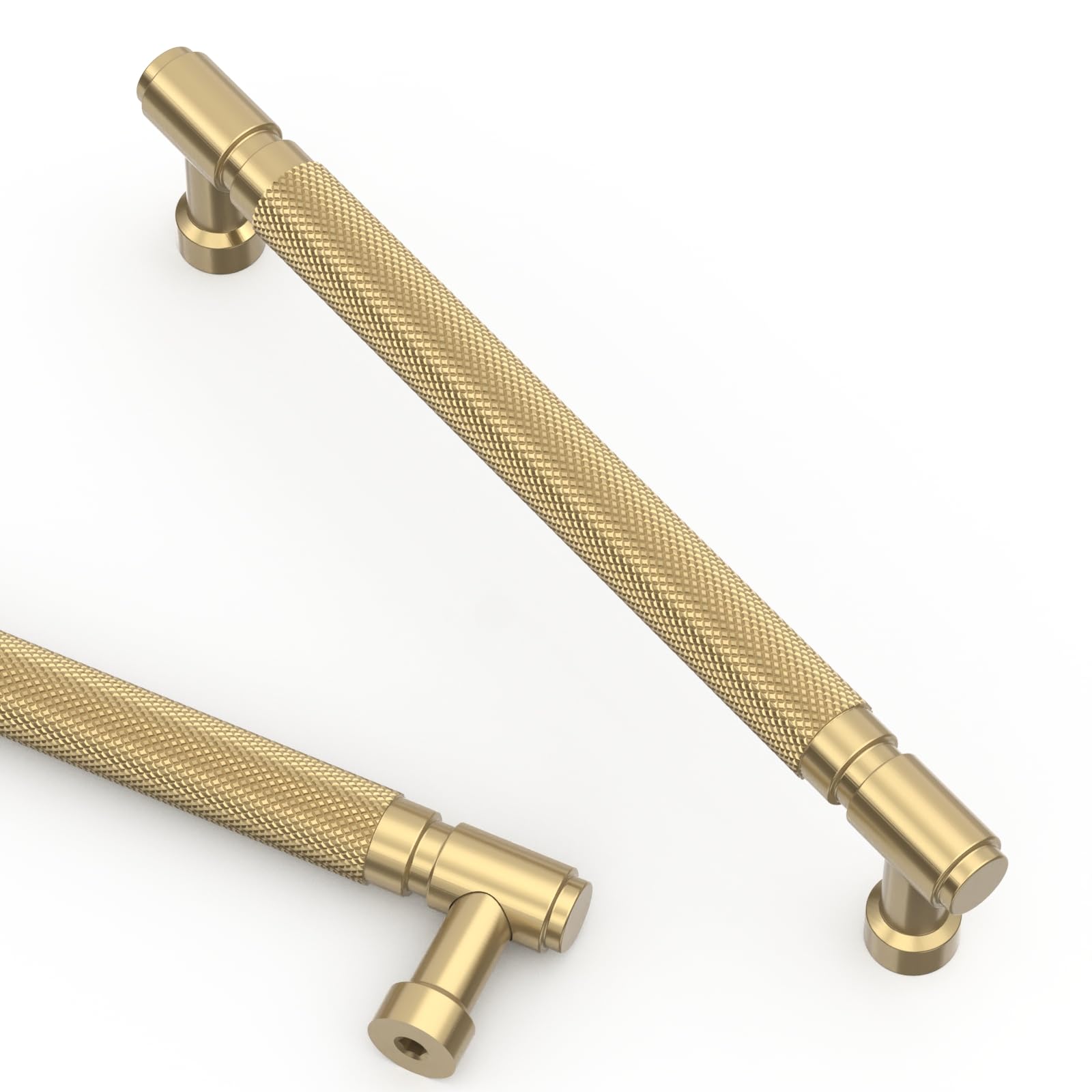 Asidrama 10 Pack 5 Inch(128mm) Brushed Satin Nickel Cabinet Pulls Knurled Kitchen Cabinet Handles, Cabinet Pulls Kitchen Cabinet Hardware for Cupboard Drawer Pulls — Amazon image 20