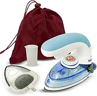 Mini Ferro de Passar para Artesanato Viagens Patchwork Artesanato Steammer Bivolt (Azul)