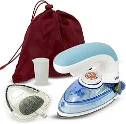 Mini Ferro de Passar para Artesanato Viagens Patchwork Artesanato Steammer Bivolt (Azul)