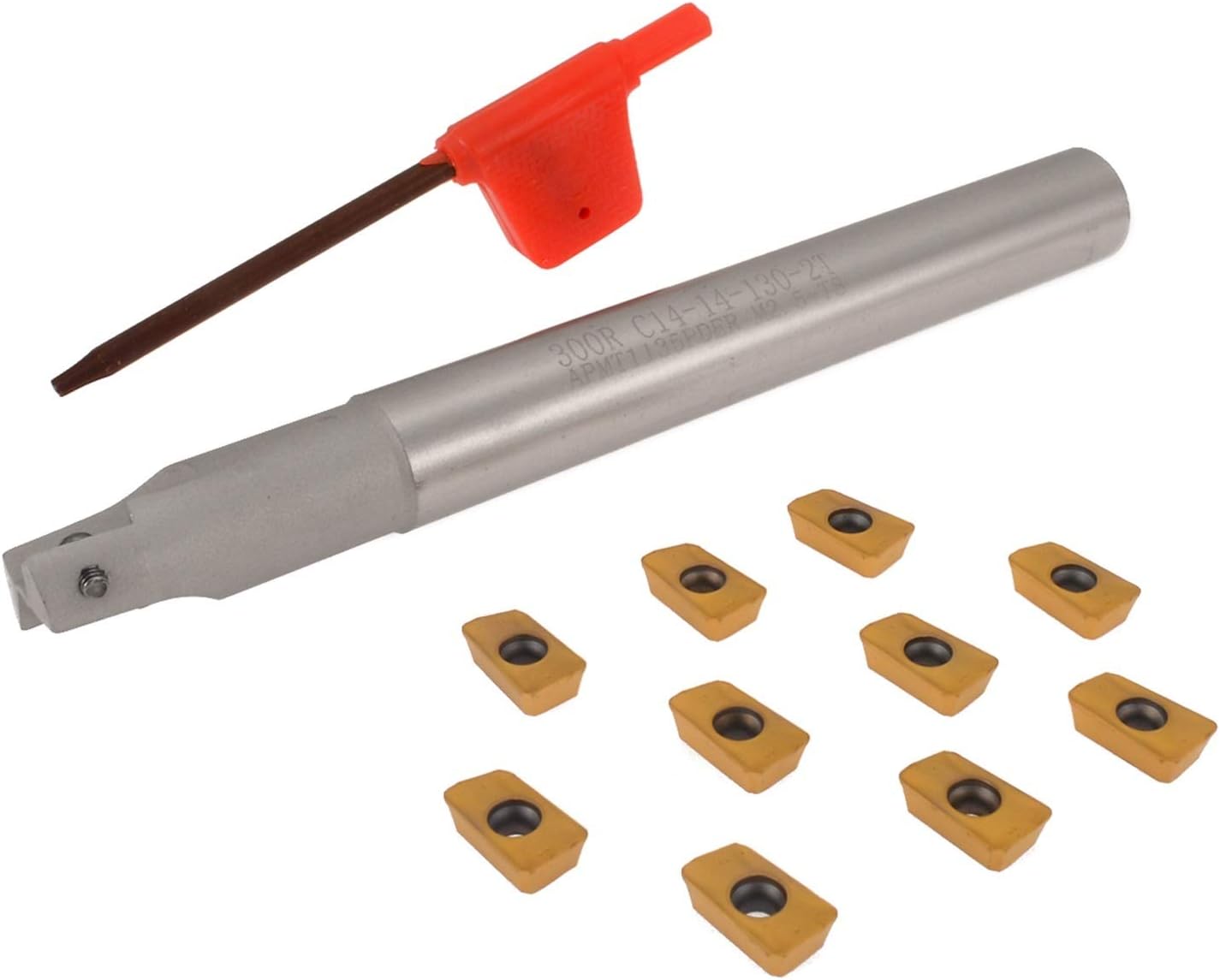 Hardware Milling Cutter 1 Indexable Milling Cutter BAP 300R C14-14-130 Bar 10 APMT1135PDERDP Inserts With High Hardness Inserts With A Wrench