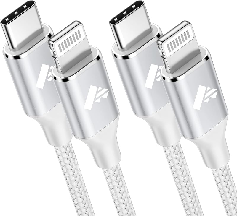 USB C to Lightning Cable 3ft 2Pack, Power Delivery USB C iPhone Cables MFi Certified Braided Type C iPhone Charger Cord Fast Charging Compatible iPhone 11 12 13 14 Pro Max X XS XR 8 7 6s Plus SE, iPad