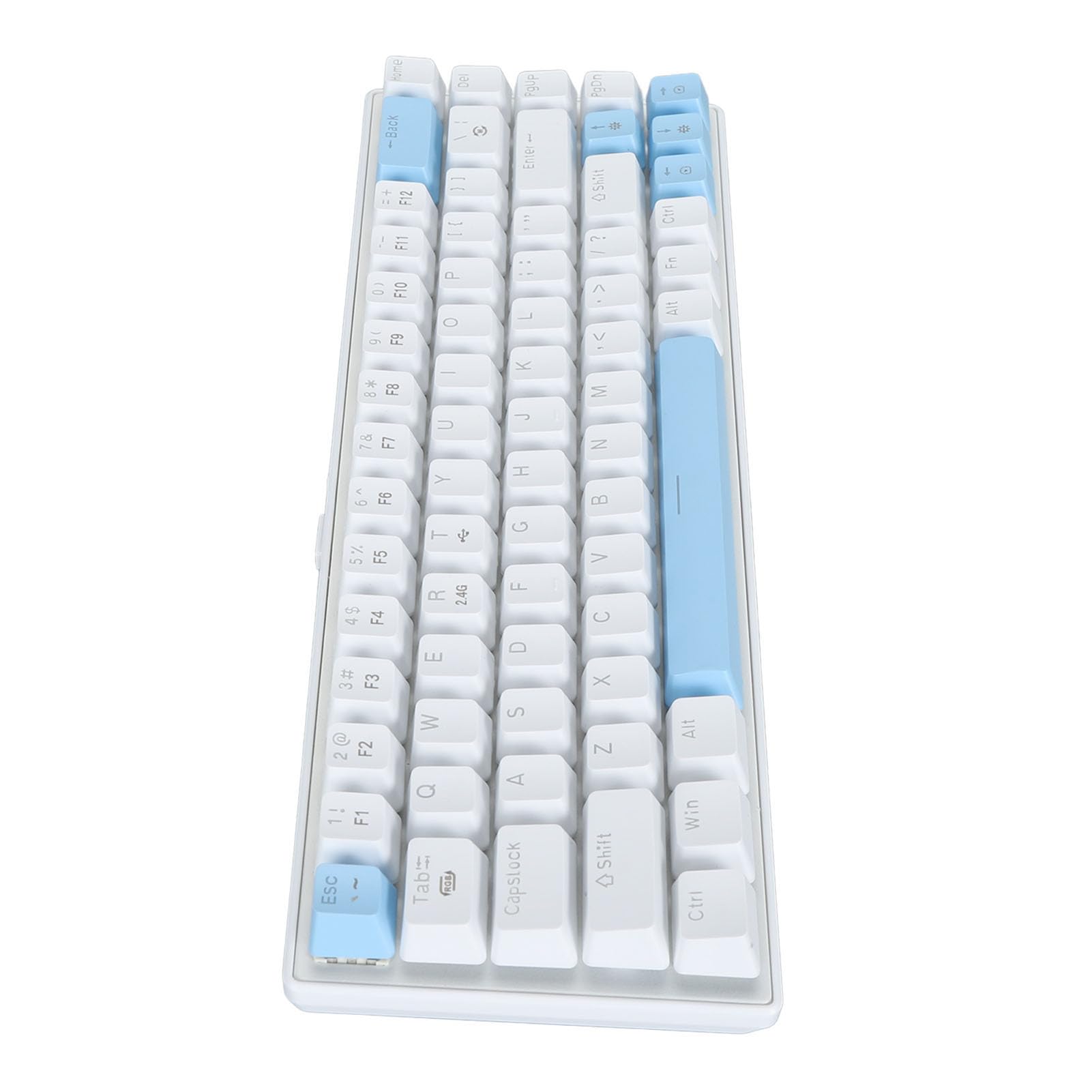 KIMISS Alta Compatibilidad 61 Teclas Mecánicas Interruptores Azul Interruptores BT5.0 USB C RGB Teclado de Juego de Retroiluminación para Teléfonos Inteligentes Capatales de Juegos de Alto (#1)