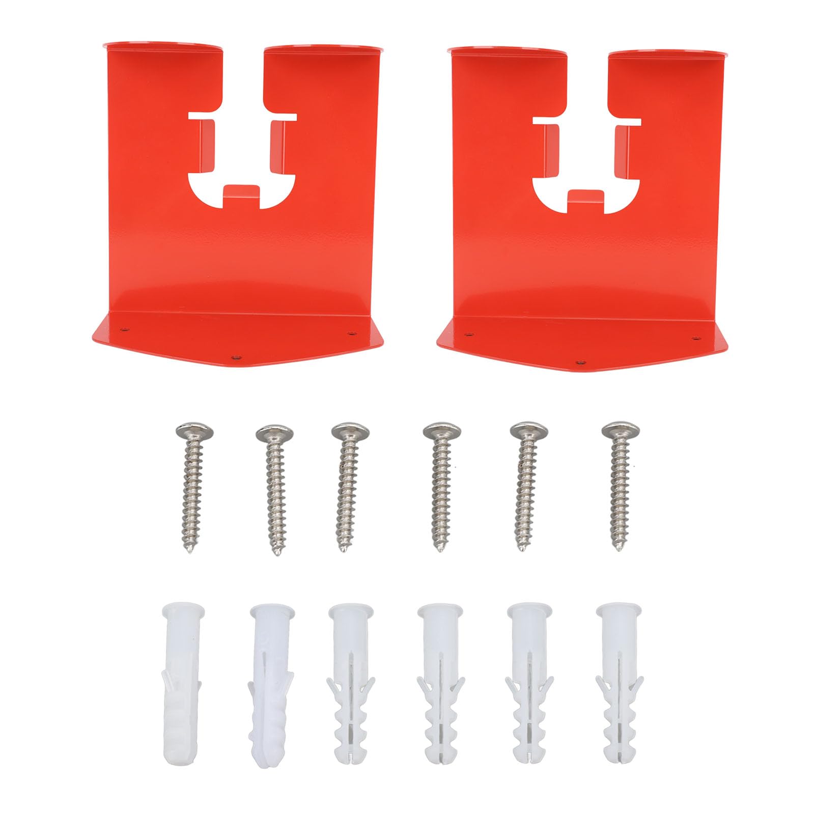 W wieszak na narzędzia ogrodowe | 2PCS stalowy stojak na trymer do trawy TRIMER/STRING TRIMER/HEDGE TRIMER | Organizator przechowywania garażu ze sprzętem | Pomarańczowy