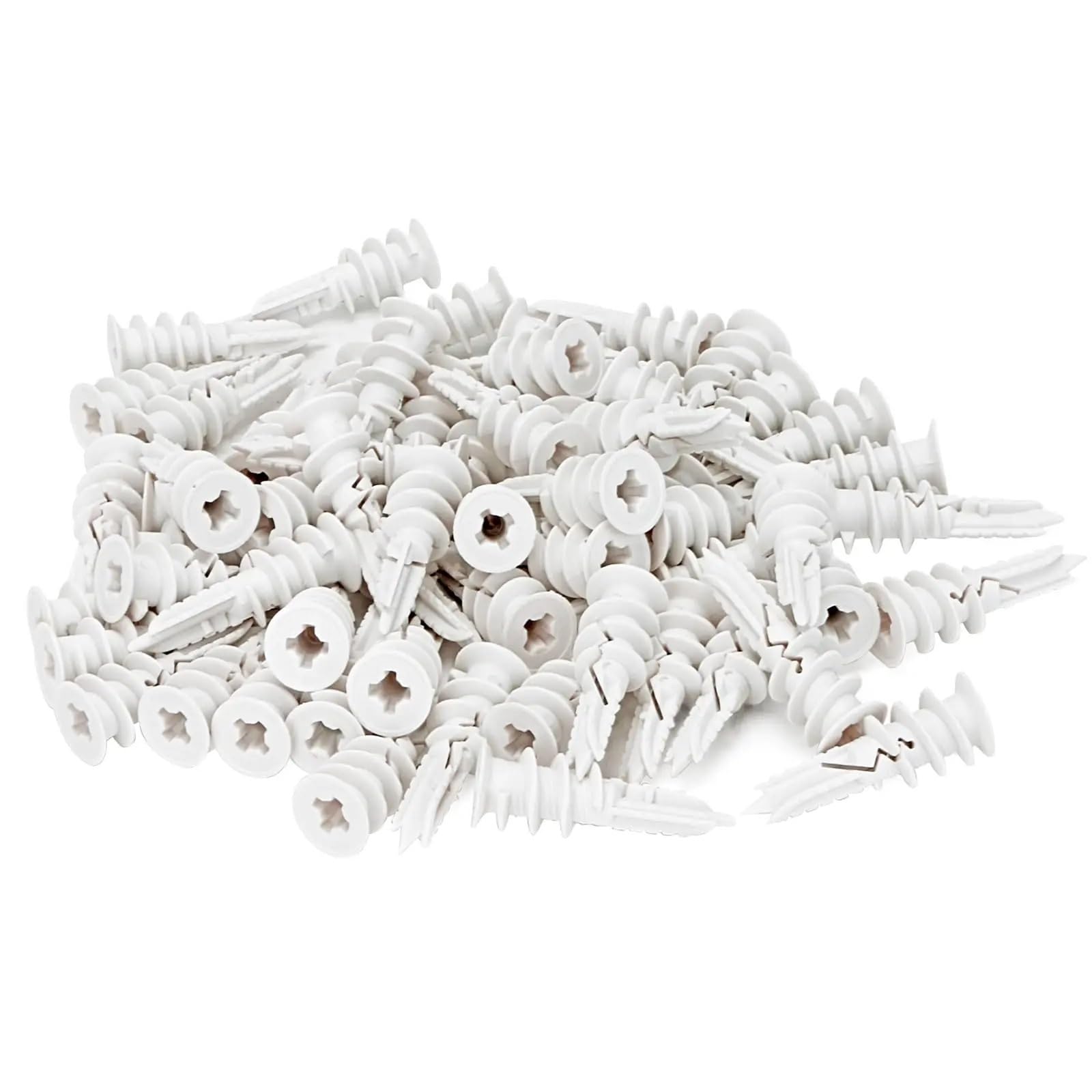 Yangshe One Color 100 Pcs Self-Drilling Drywall Anchors, Plastic Wall Anchors For Gypsum Board, M2x20mm