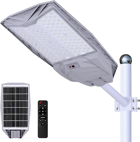 Luz solar de calle de 8000 W 6500 K 800000 lm Encendidoapagado automático del atardecer al amanecer, luz de calle solar IP65 impermeable, sensor de