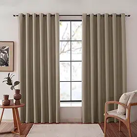 Cortina De Oxford Para Sala Quarto 2,80mx2,60m Para Varão (Bege)
