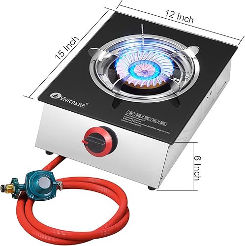 Miniatura 2 de Vivicreate Estufa de baja presión estufa al aire libre estufa de campamento estufa individual estufa de senderismo estufa de pesca jardín STove