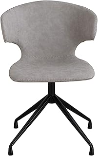 東馬 ラウンドチェア アーマー グレー 323518 幅54×奥行き53×高さ76×座面高44cm