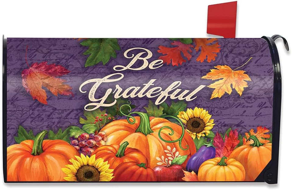 Briarwood Lane Be Thankful Flowers Mailbox Cover