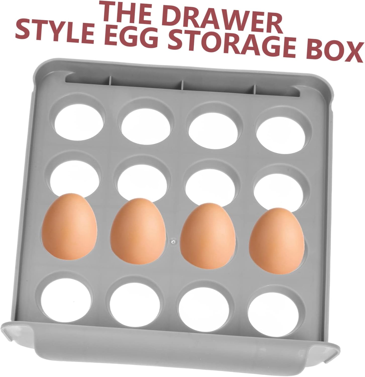 Angoily 2pcs Fridge Supplies 2 Tier Egg Holder Camping Storage Containers Egg Storage Rack Fridge Bin Reusable Egg Stuffed Eggs Portable Plastic Refrigerator Supplies re-usable