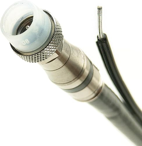 Miniatura 12 de PHAT SATELLITE INTL - Cable coaxial inundado serie 11 satélite RG11 de 3 GHz, escudo cuádruple, cable coaxial inundado, núcleo sólido 14 AWG, Negro