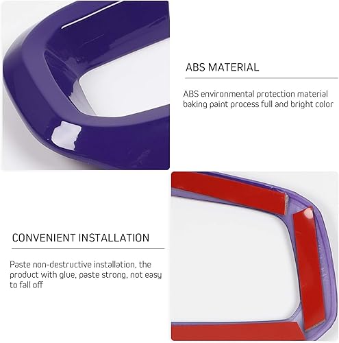 Miniatura 3 de RT-TCZ Para Wrangler JL - Panel de calcomanías para volante de Jeep Wrangler JL JLU Gladiator JT 2018-2024, accesorios interiores morados, 3 unidades