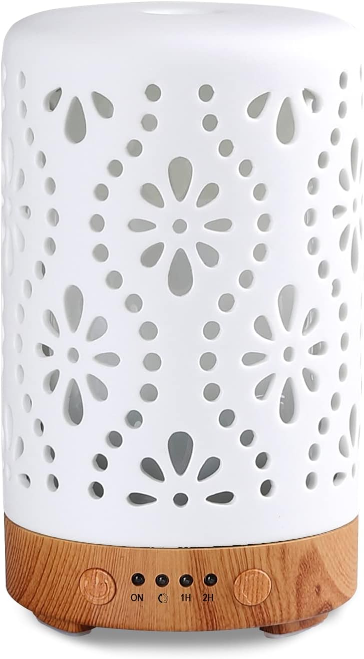 Essential Oil Diffuser, 100 ml White Ceramic Aroma